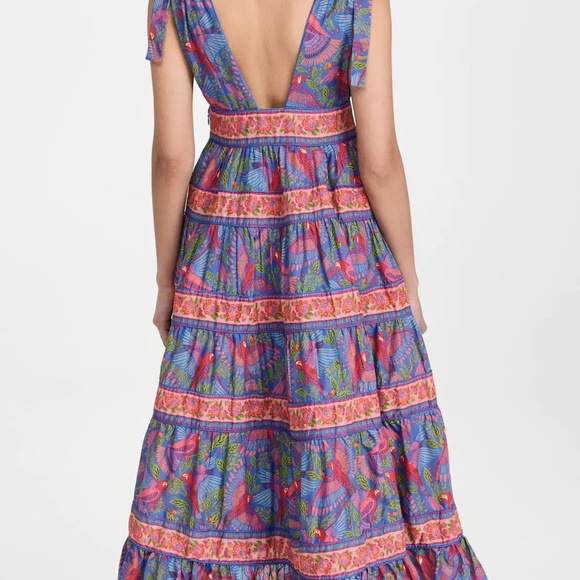 Farm Rio Full length Blue Print Dress - Picture 7 of 11